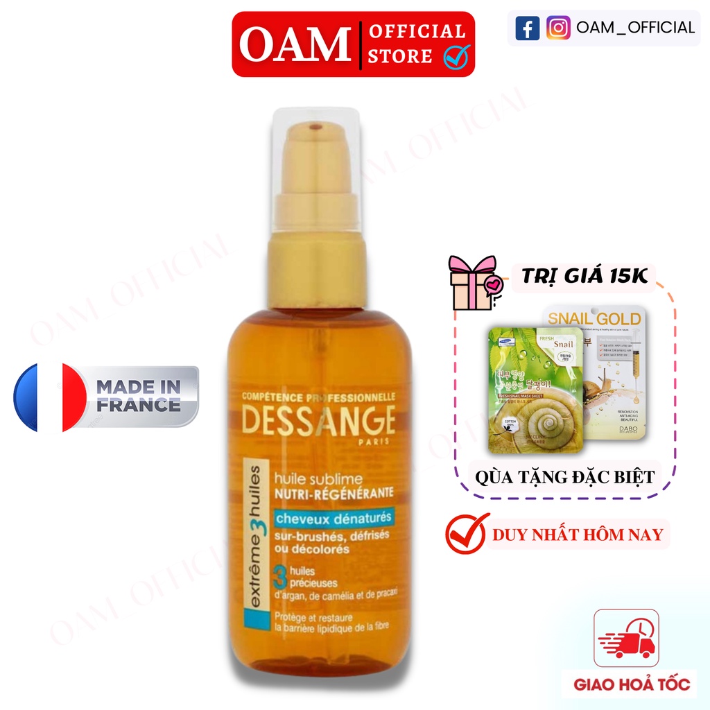 Dầu Dưỡng Tóc Dessange Extreme 3 Huiles 100ml