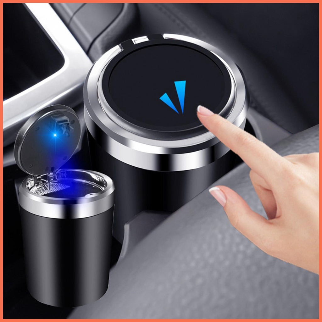 Gạt Tàn Thuốc Mini Bằng ABS & Kim Loại Không Khói Kèm Giá Đỡ Có Thể Tháo Rời Dễ Dàng Làm Sạch Cho Xe Hơi