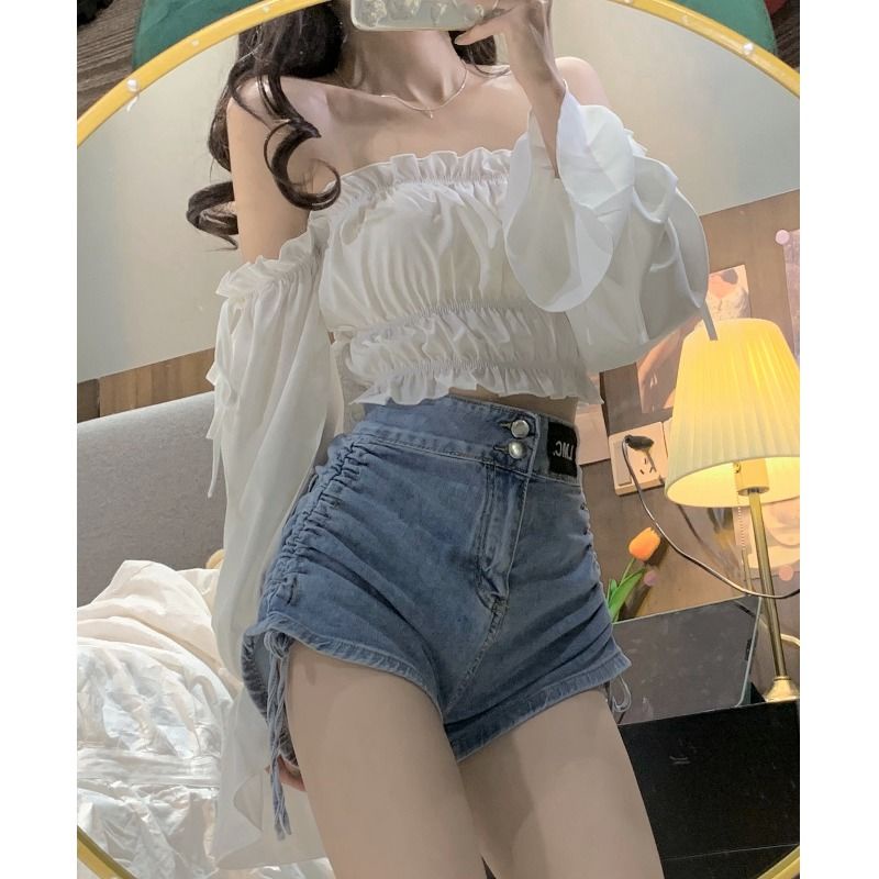 COZOK Áo Trễ Vai Dài Tay Thời Trang Dành Cho Nữ