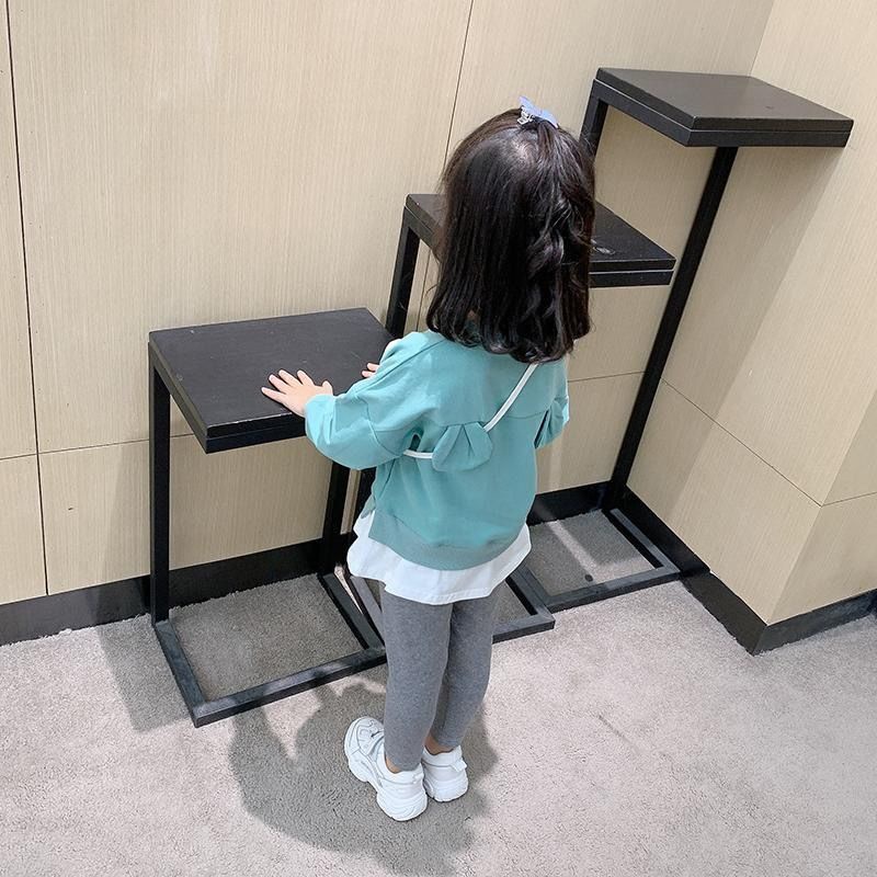 Bộ Đồ Thời Trang Hàn Quốc 2 Món Áo Sweater In Hình Gấu Phối Quần Dài Thời Trang Xuân Thu Cho Bé Gái