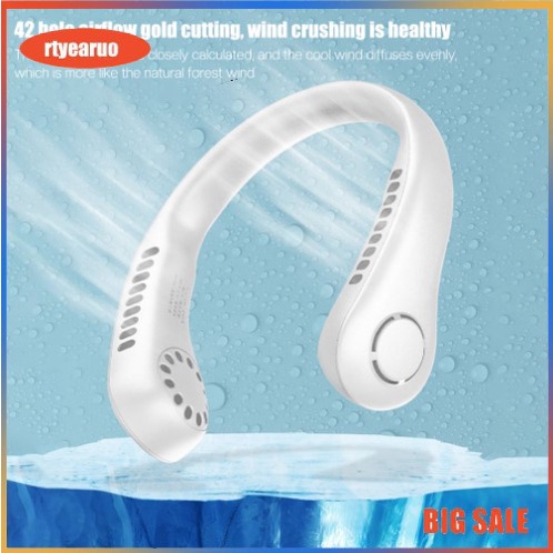 ✨Free  Gift ✨ Quạt Đeo Cổ Mini Không Cánh Sạc USB Tiện Lợi Quạt cổ nhỏ di động không cánh có thể sạc lại Quạt thể thao câm