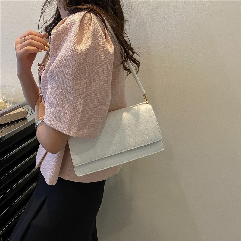 Túi Đeo Vai Hình Vuông Nhỏ Thêu Họa Tiết Đơn Giản Phong Cách Retro 2022 NB00384