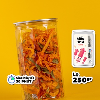 Mực sợi sốt chanh Tomyum đặc biệt | 250g | Ăn vặt Tiểu Trư Snacks Hà Nội ngon rẻ