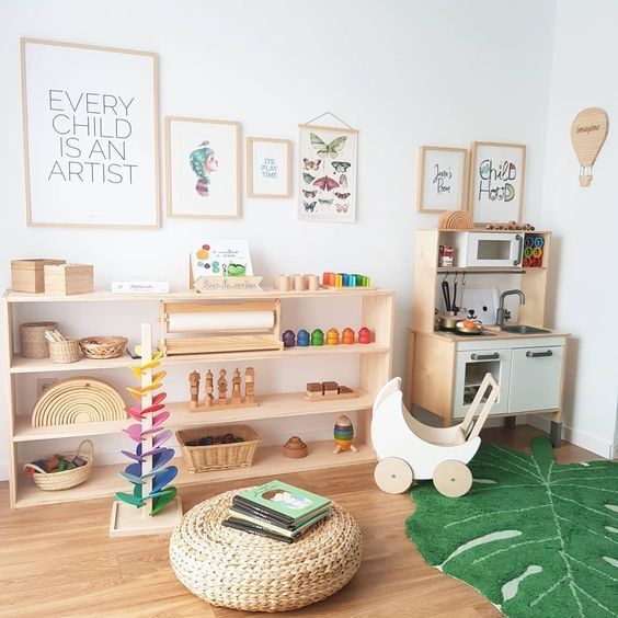 Kệ để đồ chơi montessori chất liệu plywood an toàn cho trẻ, gỗ đạt chuẩn Carb-p2