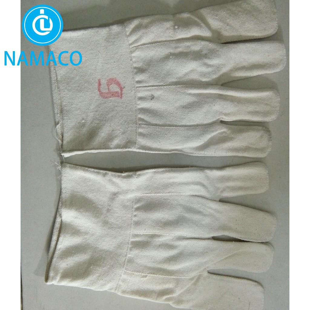 Găng Tay Vải Bạt 100% Cotton Bên Trong Có Lót Màu Trắng Ngà (107/41 Liên Khu 4-5, Bình Hưng Hòa B, Bình Tân, HCM)