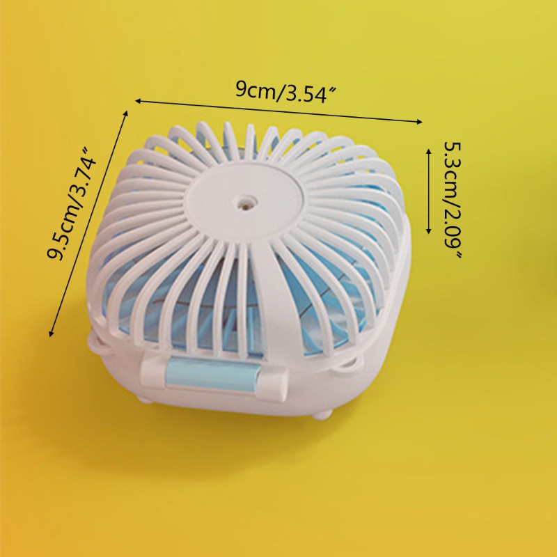 pur/ Mini Foldable Spray Fan 2000mAh Battery Super Mini for Students Business Trip