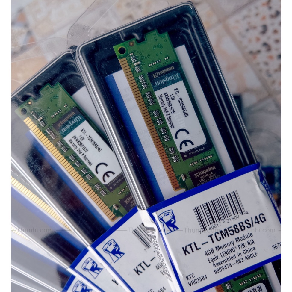 Ram Desktop DDR3 Kingston 4GB PC3-10600 1333MHz (KTL-TCM58BS/4G), ram 4gb