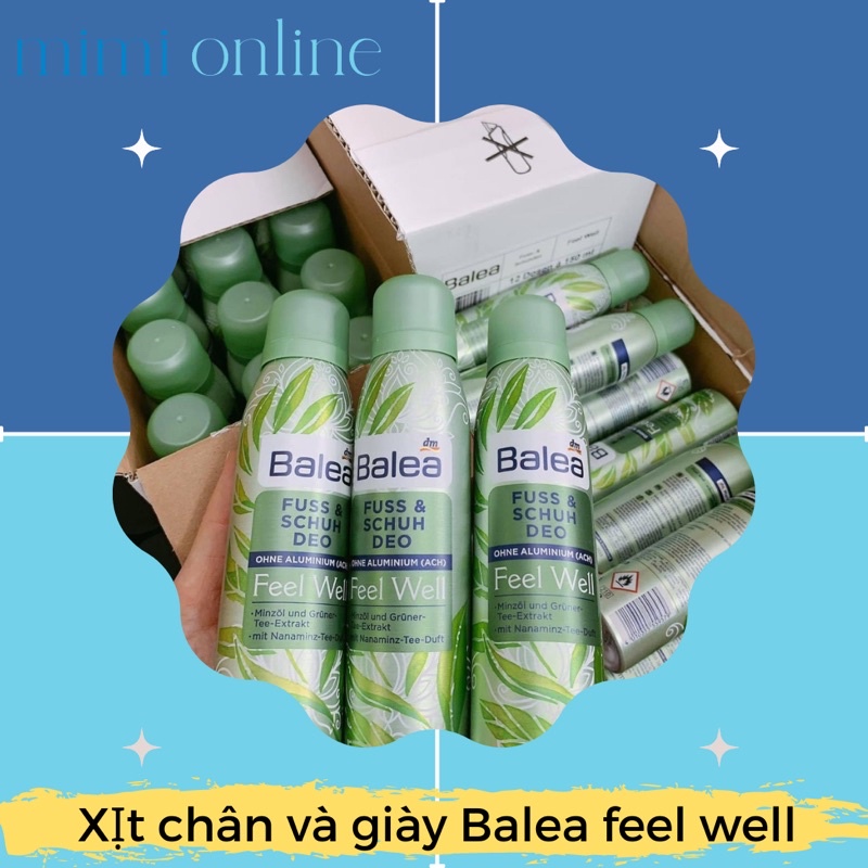 xịt chân và giày 2in1 balea feel well