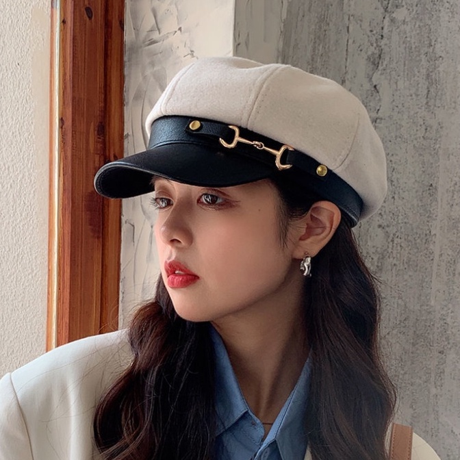 Nón Beret Da Phong Cách Hàn Quốc Dành Cho Nữ