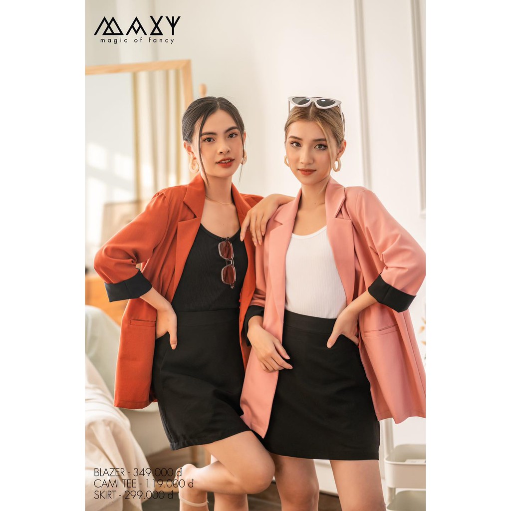 Áo khoác blazer phong cách Hàn Quốc brick red blazer Maxy Workshop