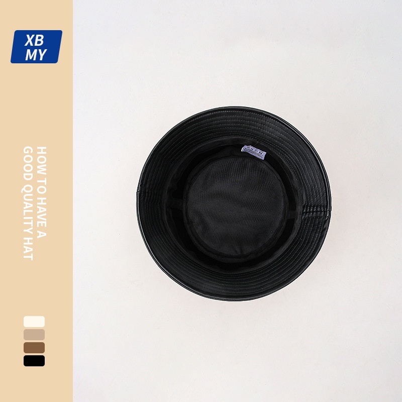 Mũ Bucket Chất Liệu Da PU Chống Nắng Phong Cách Thời Trang Thu Đông Hàn Quốc