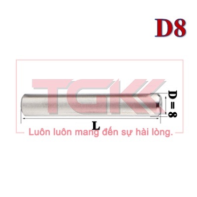 Chốt định vị đặc inox 304 D8