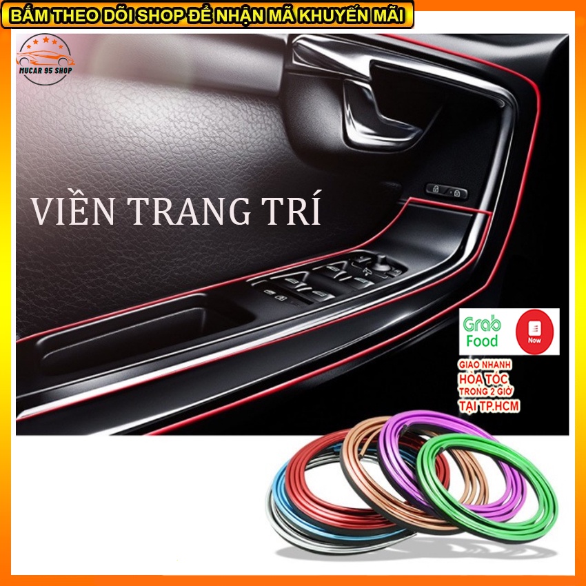 Viền ánh kim trang trí nội thất xe,dễ dàng uốn cong,bám khít khe,kẽ ô tô,hạn chế lượng bụi bám vào kẽ hở,chịu mài mòn