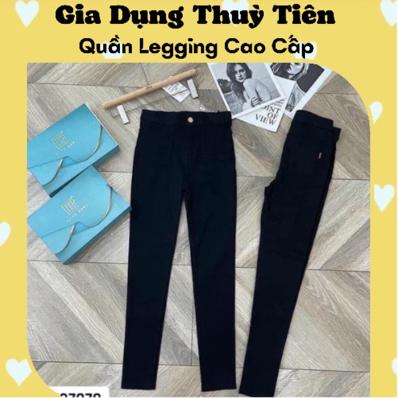Quần legging hộp xanh form đẹp kinh điển,co giản , tôn dáng
