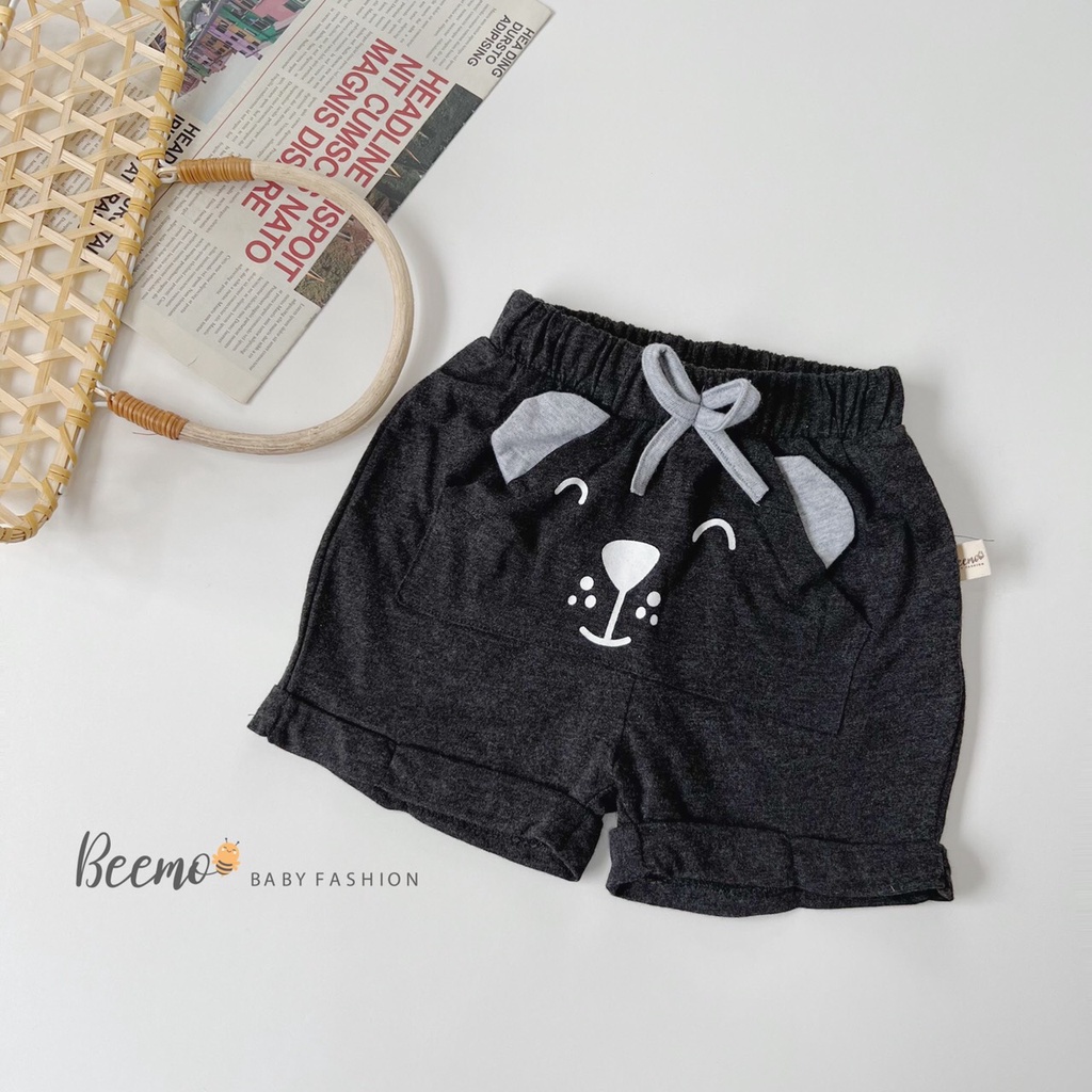 Quần đùi gấu cute cho bé trai, gái Beemo, Chất liệu cotton mềm mịn, co giãn cực tốt B146