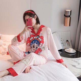 BỘ LỤA PIJAMA CÔ GÁI SIÊU CƯNG