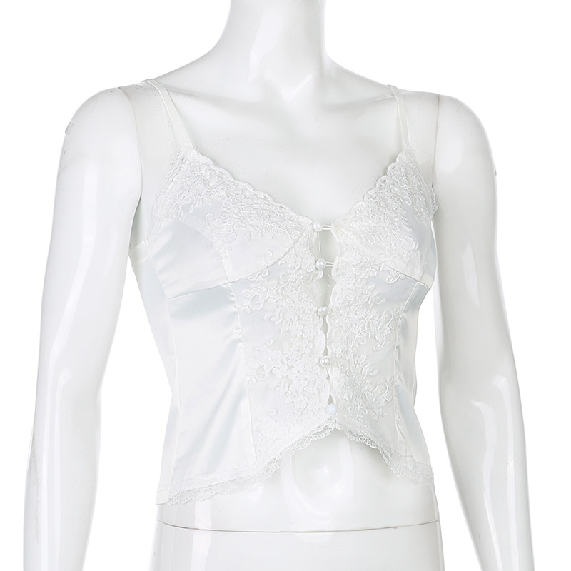 Áo hai dây IELGY phối ren phong cách quyến rũ cho nữ