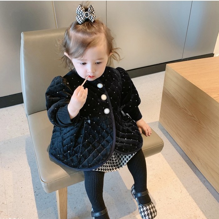 Áo khoác phao cotton giữ ấm mẫu 2020 thời trang thu đông dành cho bé gái