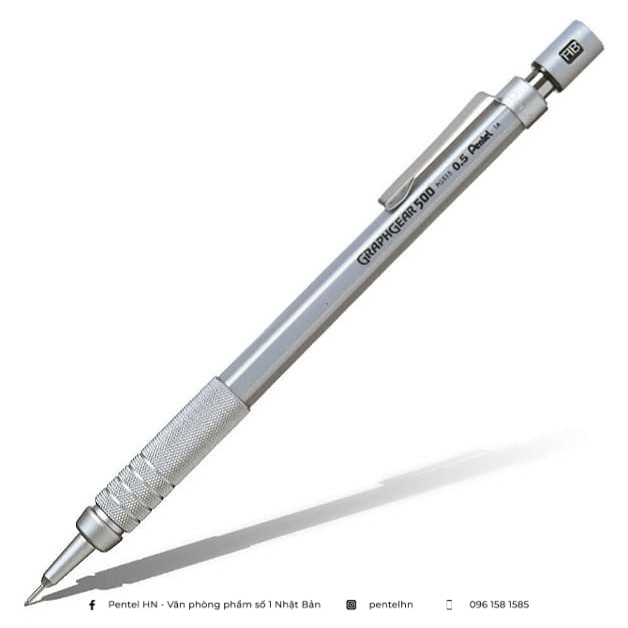 Bút Chì Kim Kỹ Thuật Cao Cấp Pentel Graphgear 500 Loại 0.3/0.5/0.7mm Vẽ Phác Thảo, Vẽ Kiến Trúc - PG513, PG515, PG517