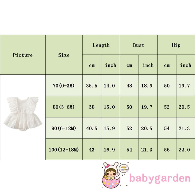 BABYGARDEN-0-18months Baby Girls White Fly Sleeves Round Neck Lace Tutu Romper