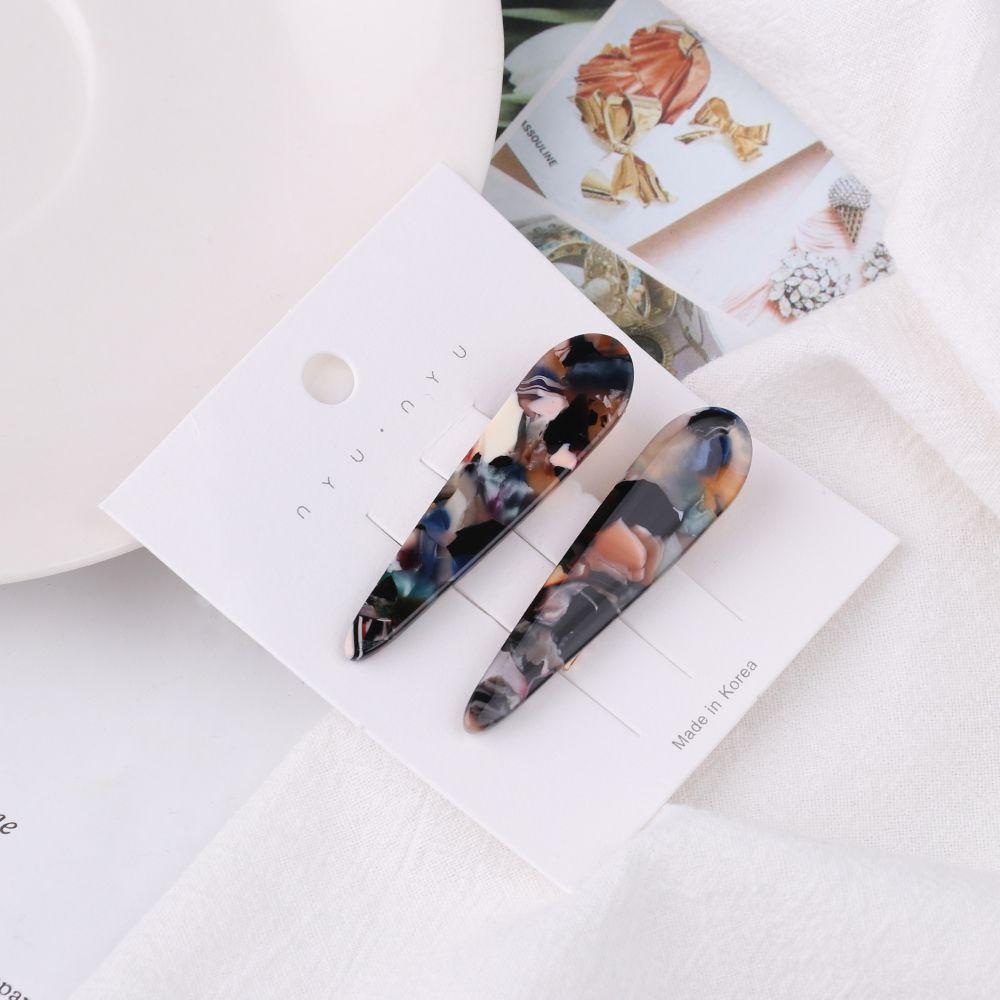 ROWANS Set 2 Kẹp Tóc Họa Tiết Da Báo Thanh Lịch Dành Cho Nữ