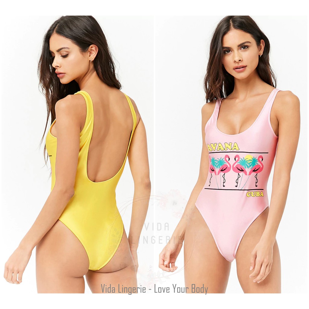 Đồ bơi in chữ Havana một mảnh xuất dư vnxk