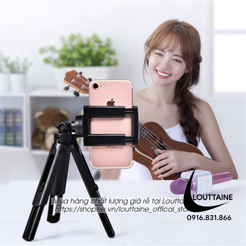 Chân đỡ điện thoại tripod mini để kẹp điện thoại máy ảnh 3 chân livestream quay phim video chụp ảnh