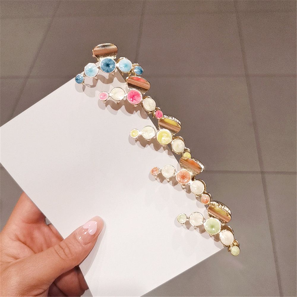 Kẹp Tóc Hình Vỏ Sò Tròn Bằng Kim Loại Kiểu Hàn Quốc Nhiều Màu Sắc