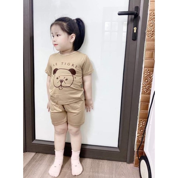Bộ thun lạnh Túi Zip sịn sò Minkymom hình cún cho bé trai bé gái siêu đáng yêu