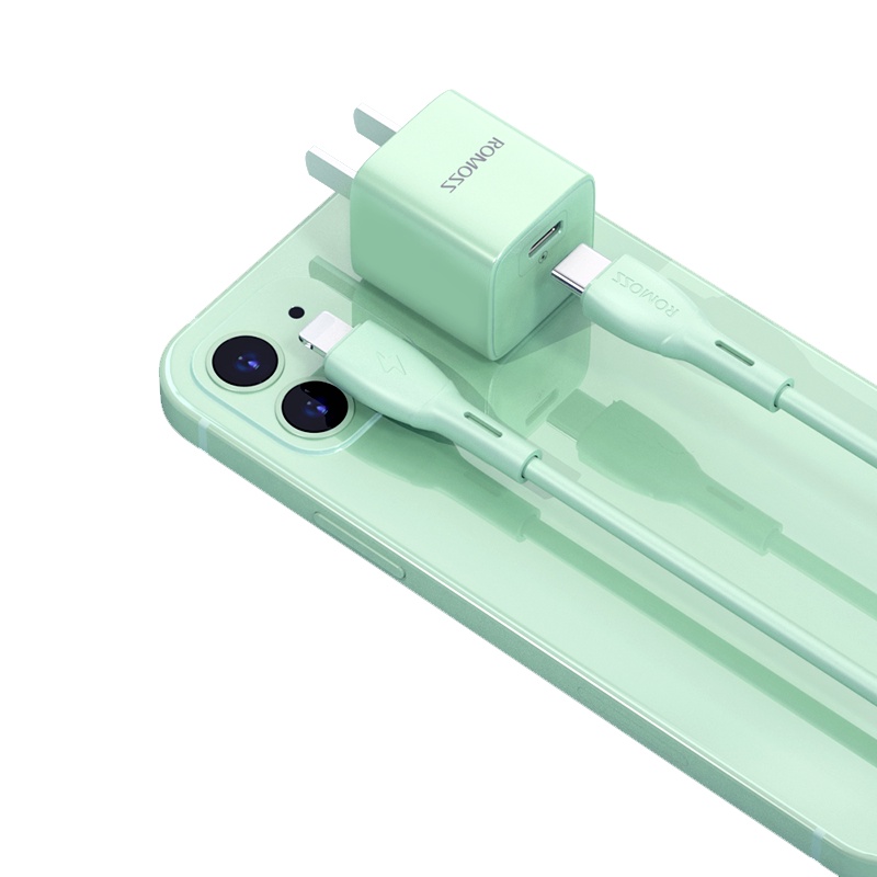 Cốc Sạc Nhanh 20W Romoss AC20C Mini PD20W USB-C  Hỗ Trợ QC3.0 PD cho 14 pro max 13 12 11 x xs xr  max 8p plus