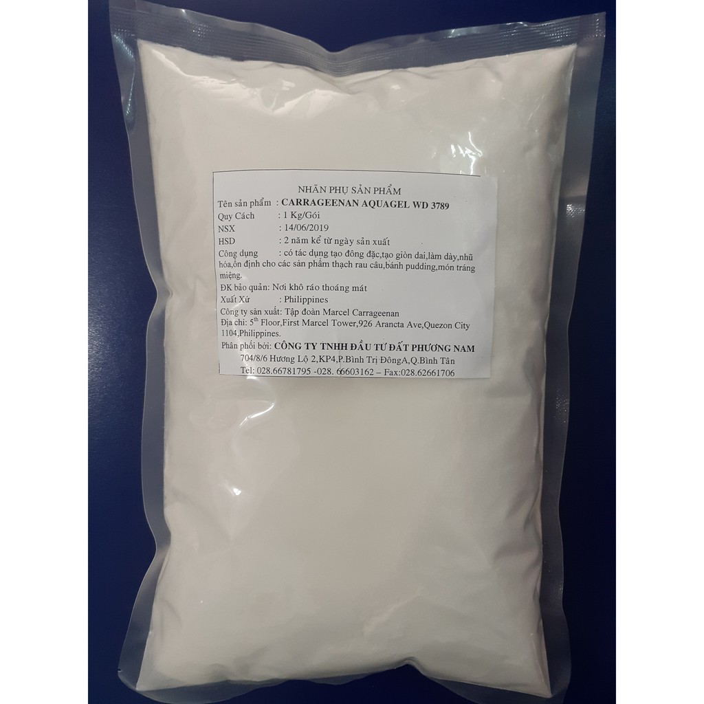 Bột thạch CARRAGEENAN 1KG_Dùng làm Thạch,rau câu