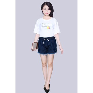 Quần sort jean nữ lưng chum sj01