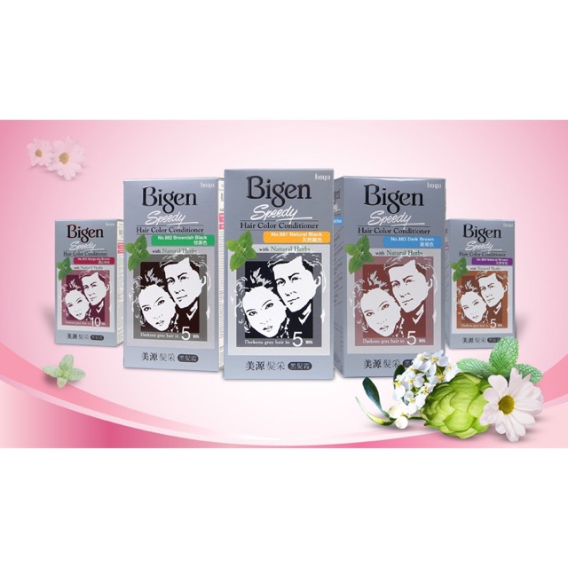 [Chính Hãng] BIGEN Thuốc nhuộm tóc phủ bạc thảo dược  Speedy Hair Color  Hộp Xám nhanh đều màu bóng mượt tóc, bền màu.