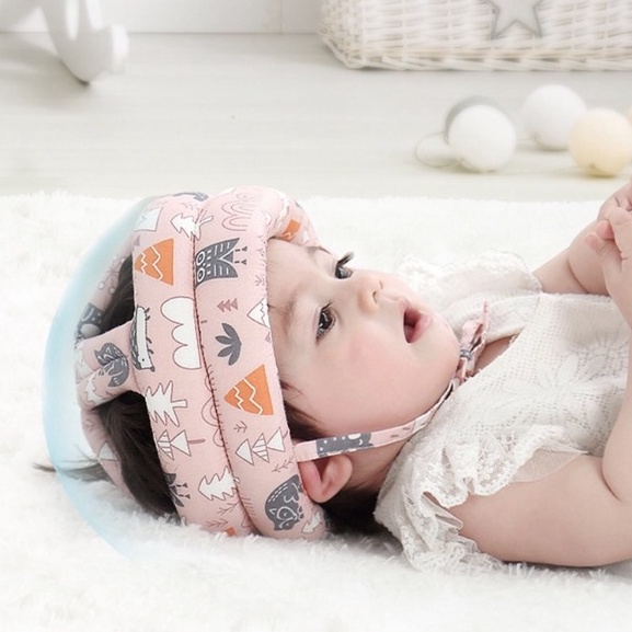 Mũ bảo hiểm bảo vệ đầu cho bé tập đi có tai điều chỉnh kích thước BabyDreams