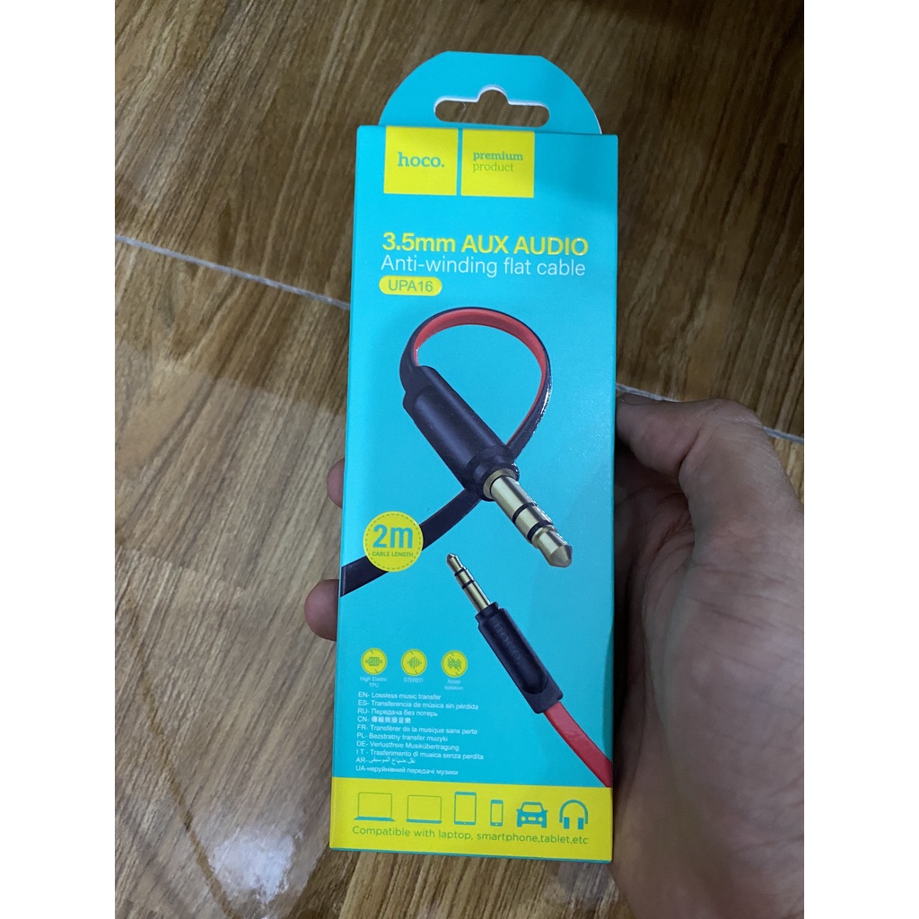 Dây loa 2 đầu 3.5mm Hoco UPA16/19 1 mét 2 mét