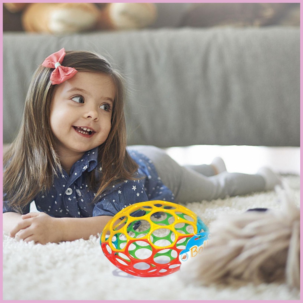 Đồ Chơi Giáo Dục Quả Bóng Lỗ Nhiều Màu Có Chuông Cho Trẻ Sơ Sinh