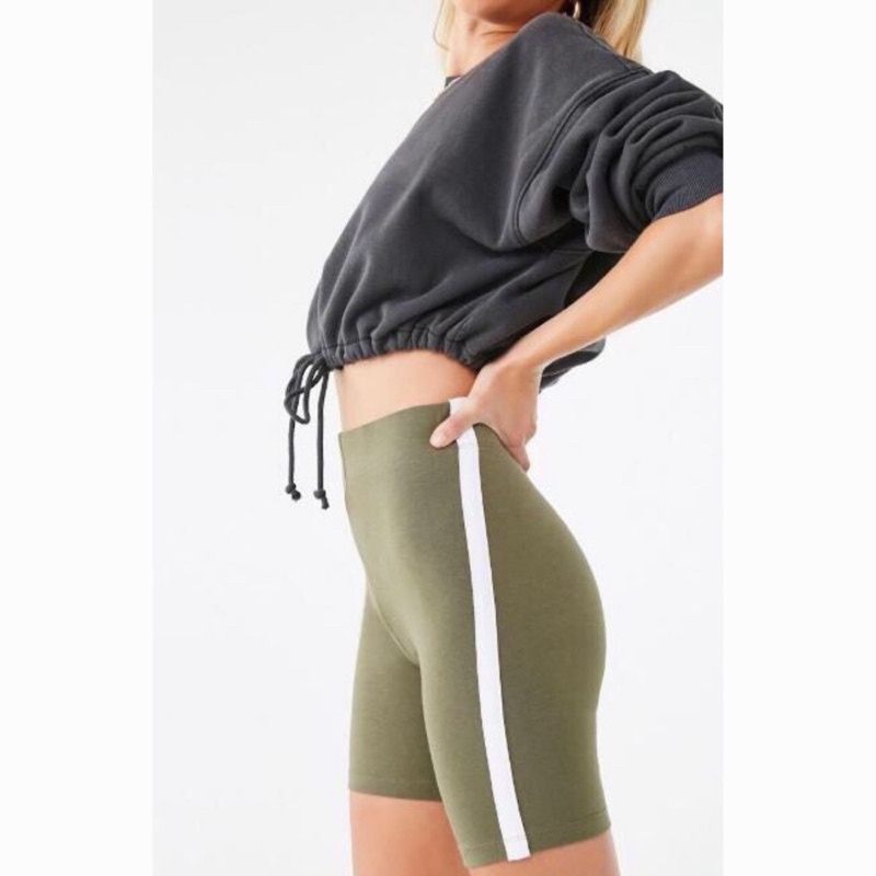 Quần short biker nữ - Side Striped Biker F21 Short • Storenyy