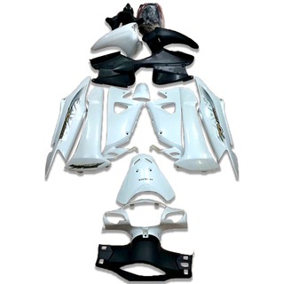 Dàn áo nhựa ABS nguyên sinh xe Wave A màu Trắng Bạc kèm tem