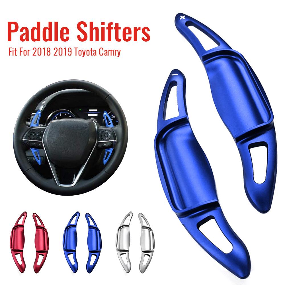 2 cái Paddle Shifter Phần mở rộng Bao bọc Vô lăng bằng nhôm Phù hợp với Toyota Camry 2018 2019