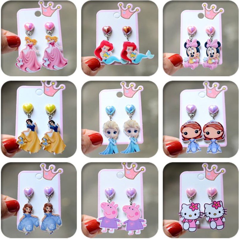 Hoạt Hình Khuyên Tai Hình Sừng Tuần Lộc Giáng Sinh Dễ Thương Cho Bé Gái