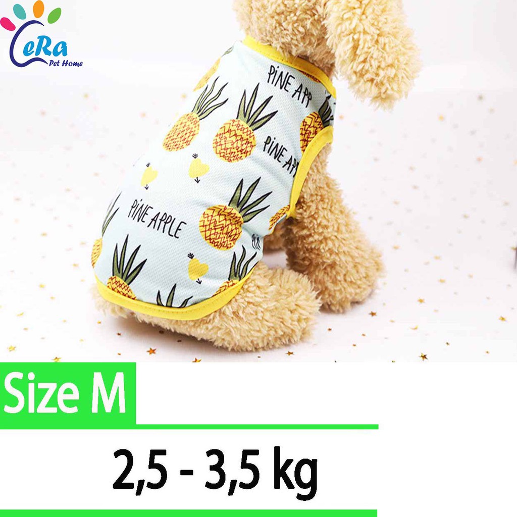 Áo Thun Trái Dứa Cute Cho Thú Cưng (Áo 031)