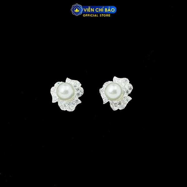 Bông tai bạc nữ hoa nhài chất liệu bạc 925 thời trang phụ kiện trang sức nữ Viễn Chí Bảo B400491