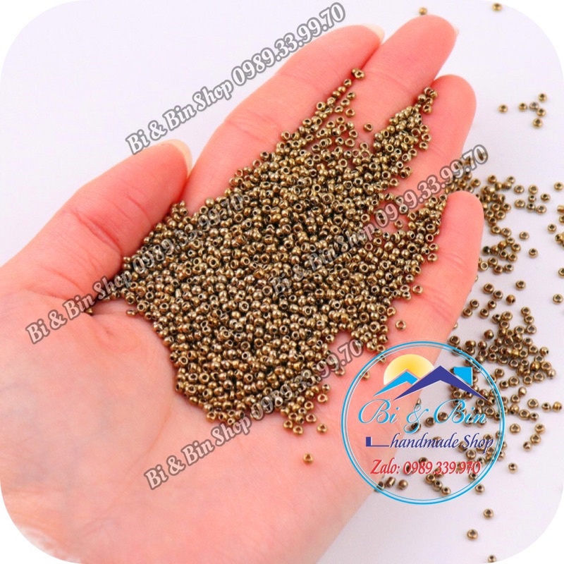 45g Hạt Cườm Màu Xi Mạ Đính Kết Trang Phục Thời Trang