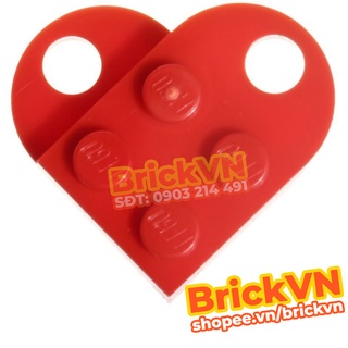 LEGO Trái Tim Dùng Làm Mặt Dây Chuyền Vòng Cổ, Mặt Móc Khóa Cho Cặp Đôi Tình Nhân [Khách Chọn Màu]