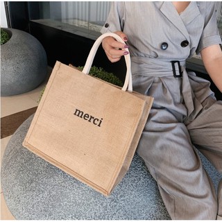 Túi xách cói Merci phong cách Vintage