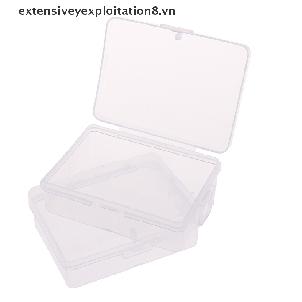 Set 10 Hộp Nhựa Trong Suốt Hình Chữ Nhật Đựng Trang Sức Tiện Dụng