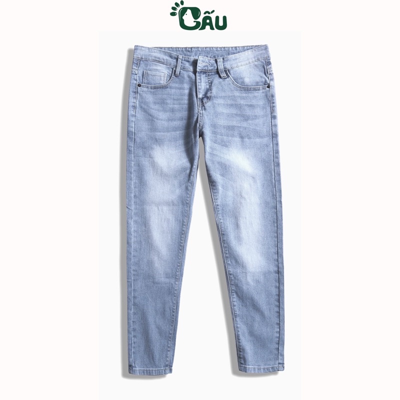 Quần jean nam rách Gấu 194 wass kiểu vải jeans co dãn, dày dặn form slimfit - 002