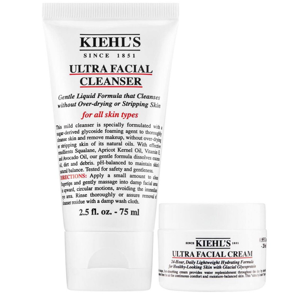 Set Dưỡng Da Kiehls Hydration Starter Kit (Gồm Sữa Rủa Mặt Và Kem Dưỡng)