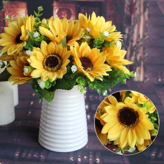 Bó Hoa Hướng Dương Nhân Tạo 7 Bông 30cm