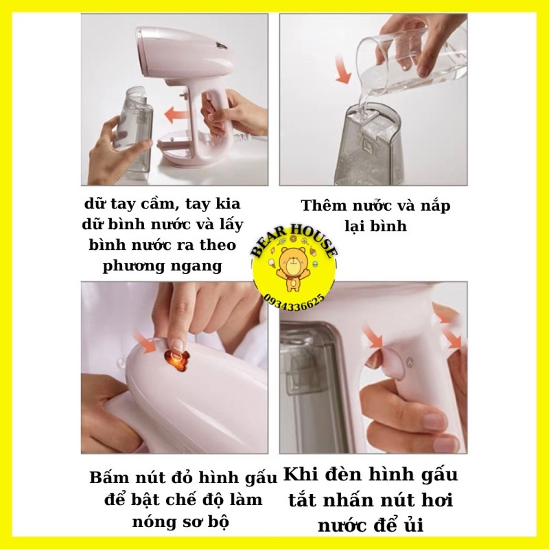 Bàn là hơi nước, bàn ủi hơi nước cầm tay Bear GTJ-A13C1